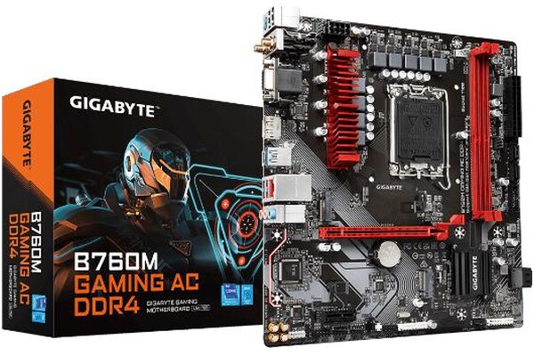 Płyta główna GIGABYTE B760M Gaming AC Socket 1700 Intel B760 DDR4 microATX