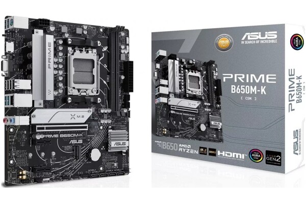 Płyta główna ASUS B650M-K Prime Socket AM5 AMD B650 DDR5 microATX