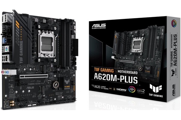 Płyta główna ASUS A620M Plus TUF Gaming Socket AM5 AMD A620 DDR5 microATX