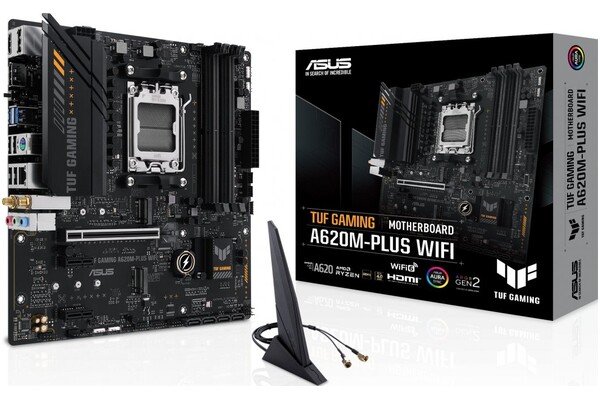 Płyta główna ASUS A620M Plus TUF Gaming WiFi Socket AM5 AMD A620 DDR5 microATX
