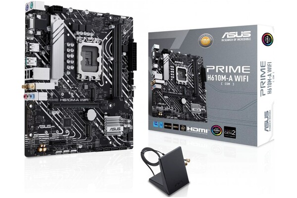 Płyta główna ASUS H610M-A Prime WiFi Socket 1700 Intel H610 DDR5 microATX