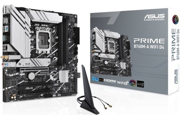 Płyta główna ASUS B760M-A Prime D4 WiFi Socket 1700 Intel B760 DDR4 microATX