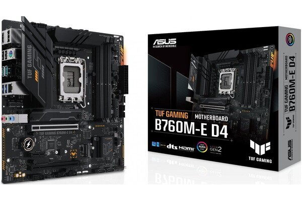 Płyta główna ASUS B760M-E TUF Gaming D4 Socket 1700 Intel B760 DDR4 microATX