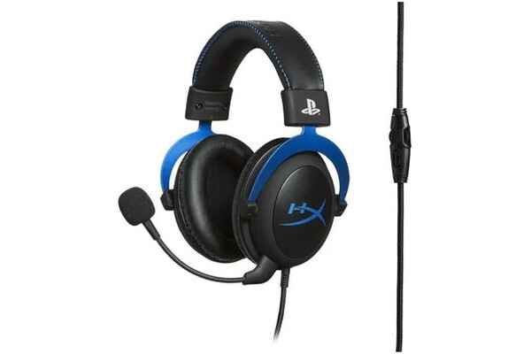 Słuchawki HYPERX Cloud PS4 Nauszne Przewodowe czarno-niebieski