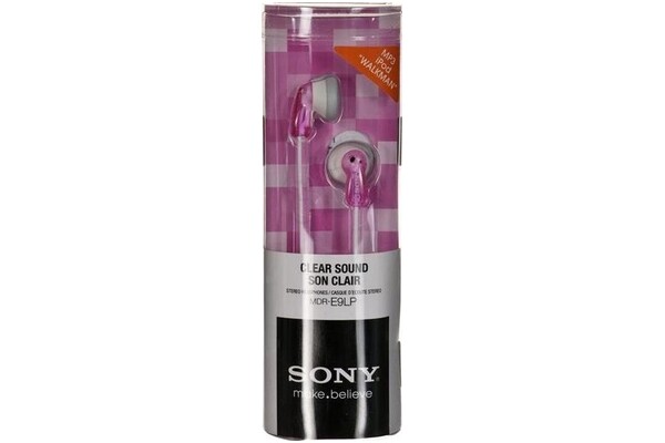 Słuchawki Sony MDRE9LPP Douszne Przewodowe biało-różowy