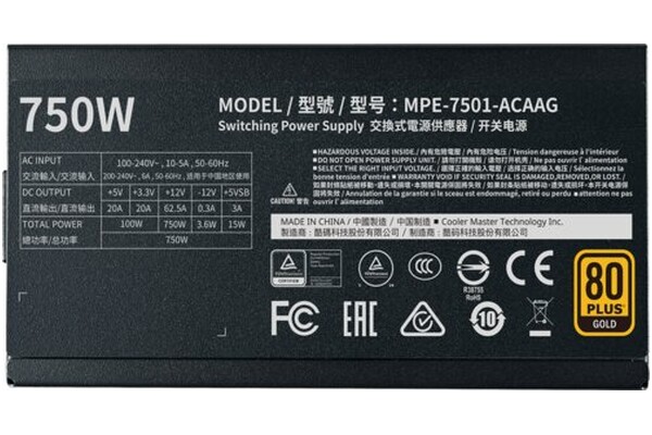 COOLER MASTER MPE-7501-AFAAG-EU MWE V2 750W ATX
