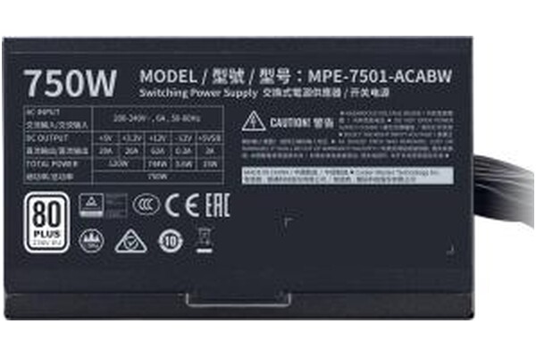 COOLER MASTER MPE-7501-ACABW-EU MWE V2 White 750W ATX