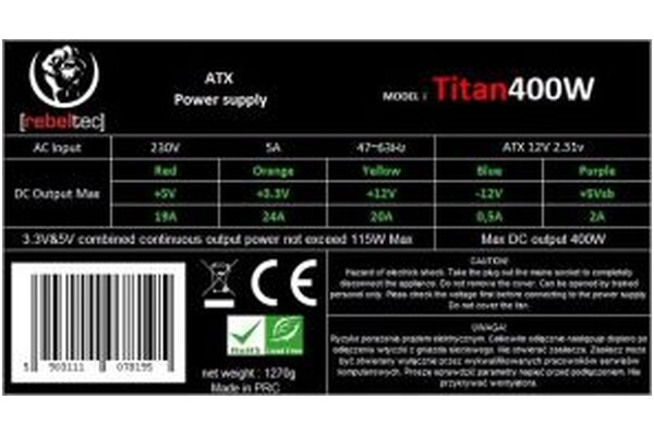 Rebeltec Titan 400W ATX
