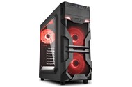 Obudowa PC Sharkoon VG7W Midi Tower czarno-czerwony