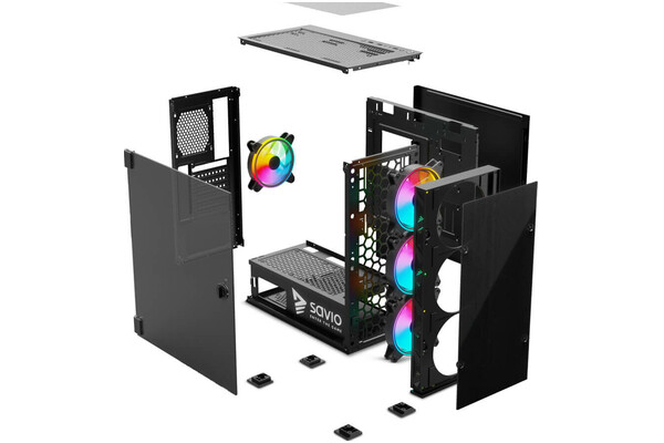 Obudowa PC SAVIO Prime X1 Midi Tower czarny