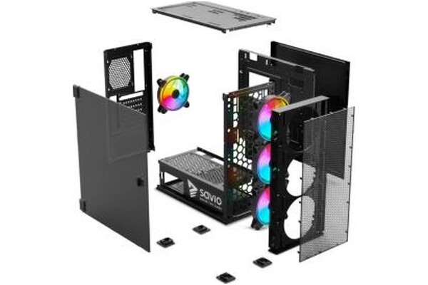 Obudowa PC SAVIO Raptor X1 Midi Tower czarny