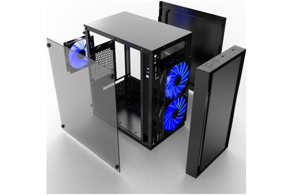 Obudowa PC Gembird Fornax 960B Mini Tower czarno-niebieski