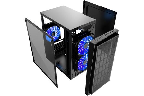 Obudowa PC Gembird Fornax 950B Mini Tower czarno-niebieski