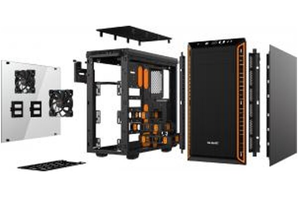 Obudowa PC be quiet! Pure Base 600 Midi Tower czarno-pomarańczowy