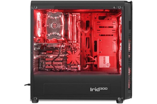 Obudowa PC Genesis Irid 300 Midi Tower czarno-czerwony