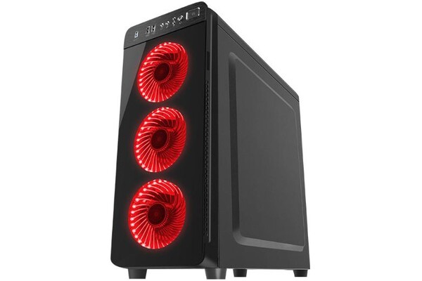 Obudowa PC Genesis Irid 300 Midi Tower czarno-czerwony
