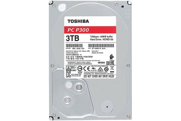 Dysk wewnętrzny TOSHIBA HDWD130UZSVA P300 HDD SATA (3.5") 3TB
