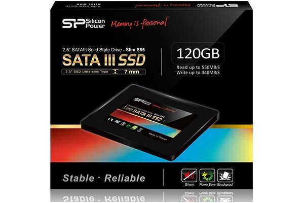 Dysk wewnętrzny Silicon Power S55 Slim SSD SATA (2.5") 120GB