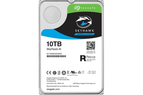 Dysk wewnętrzny Seagate ST10000VE001 Skyhawk HDD SATA (3.5") 10TB