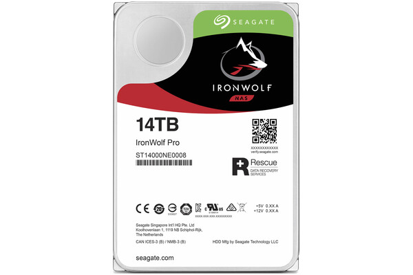 Dysk wewnętrzny Seagate ST14000NE0008 Ironwolf HDD SATA (3.5") 14TB