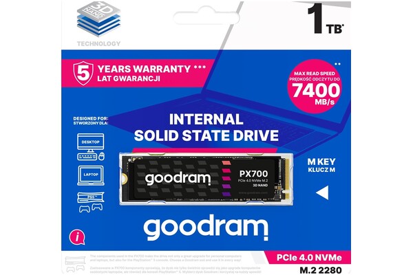 Dysk wewnętrzny GoodRam PX700 SSD M.2 NVMe 1TB