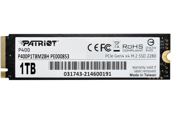 Dysk wewnętrzny Patriot P400 Lite SSD M.2 NVMe 1TB