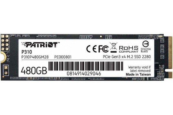 Dysk wewnętrzny Patriot P310 SSD M.2 NVMe 480GB