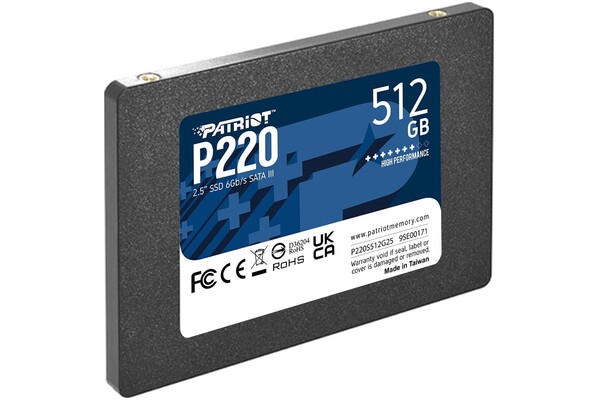 Dysk wewnętrzny Patriot P220 SSD SATA (2.5") 512GB