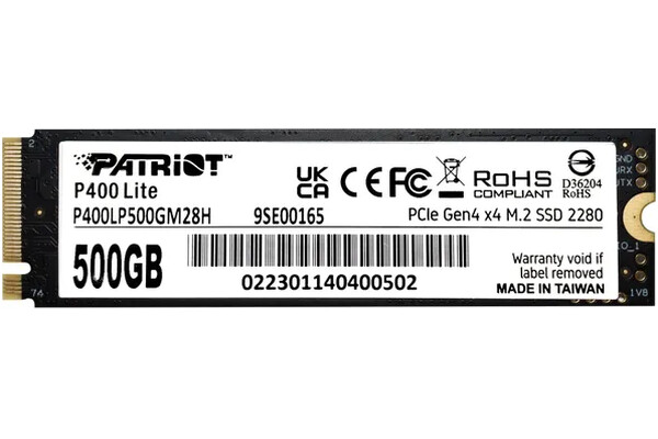 Dysk wewnętrzny Patriot P400 Lite SSD M.2 NVMe 500GB