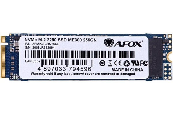 Dysk wewnętrzny AFOX ME300 SSD M.2 NVMe 256GB