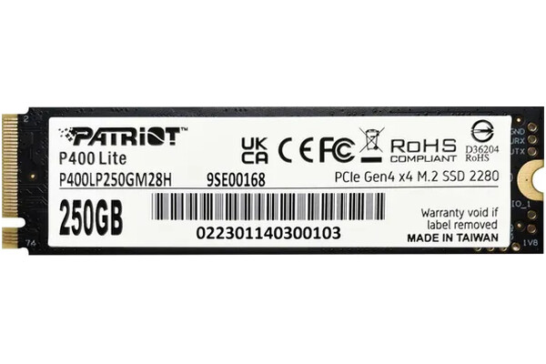 Dysk wewnętrzny Patriot P400 Lite SSD M.2 NVMe 250GB
