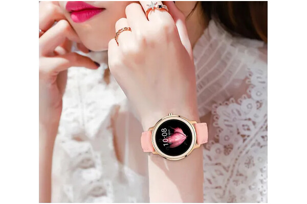 Smartwatch Bemi Ven 1.09" różowo-złoty