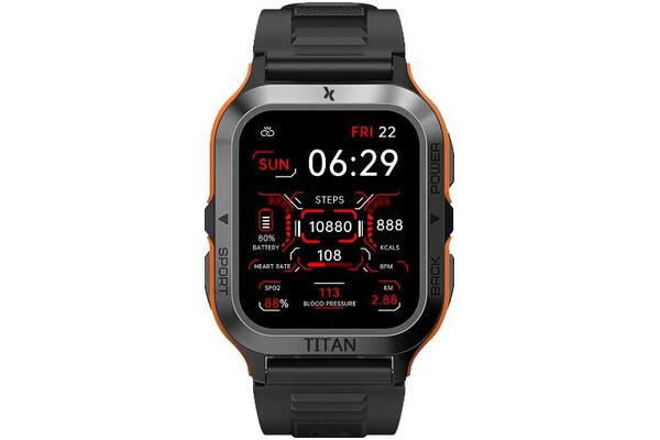 Smartwatch MaxCom FW67 Titan Pro 1.85" pomarańczowy