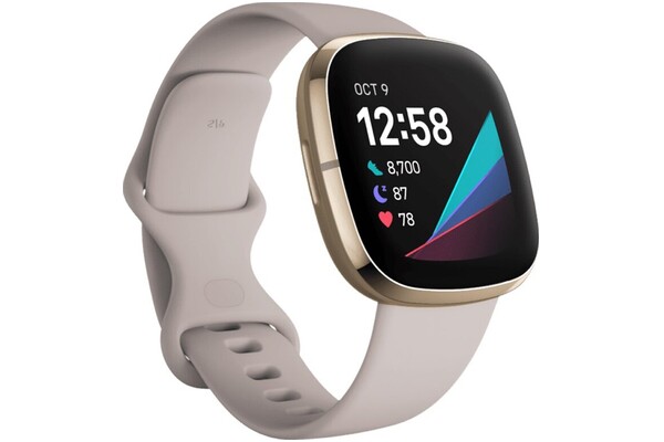 Smartwatch FITBIT Sense 1.58" beżowy