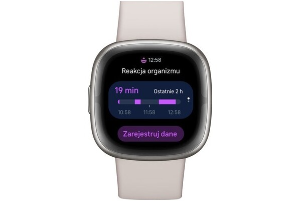 Smartwatch FITBIT Sense 1.58" Biało-szary