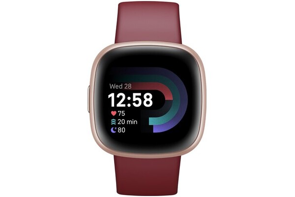Smartwatch FITBIT Versa 1.58" bordowy