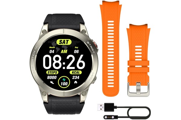 Smartwatch Manta Activ X 1.43" srebrny