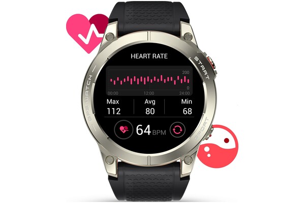 Smartwatch Manta Activ X 1.43" srebrny