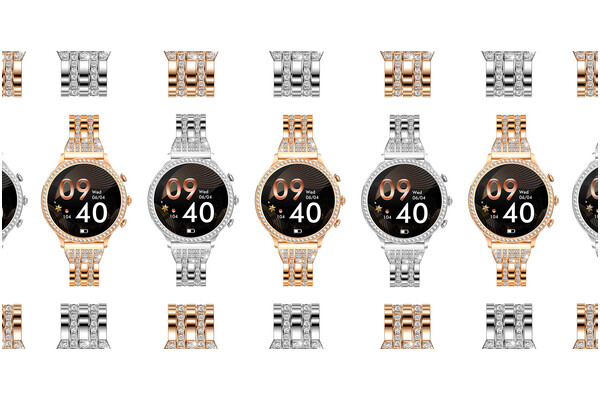Smartwatch Manta Diamond Lusso 1.32" srebrny
