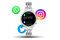 Smartwatch Manta Diamond Lusso 1.32" srebrny