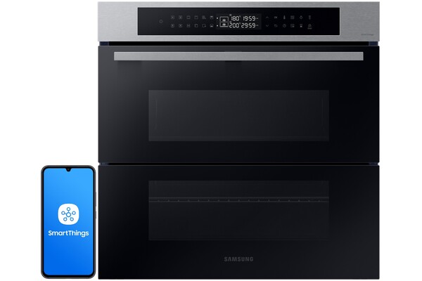 Piekarnik do zabudowy Samsung NV7B4345VAS Dual Cook Flex elektryczny Parowy Stalowy