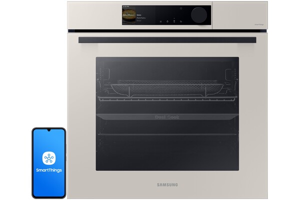 Piekarnik do zabudowy Samsung NV7B6665IAA Dual Cook elektryczny Parowy beżowy