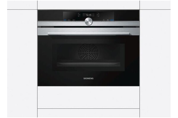 Piekarnik do zabudowy Siemens CM633GBS1 iQ700 elektryczny Z mikrofalą srebrno-czarny