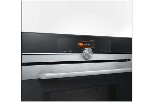 Piekarnik do zabudowy Siemens HM656GNS1 iQ700 elektryczny Z mikrofalą srebrno-czarny