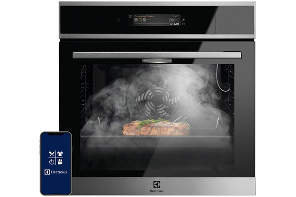 Piekarnik do zabudowy Electrolux EOA9S31CX SteamPro elektryczny Parowy czarny