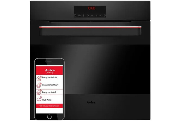 Piekarnik do zabudowy AMICA ED57634BA Q-Type WiFi elektryczny czarny