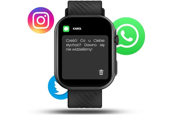 Smartwatch Manta Revo 2.01" czarny