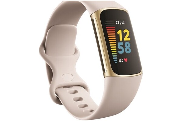 Smartwatch FITBIT Charge 5 1.04" biało-złoty