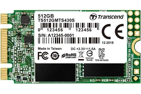 Dysk wewnętrzny Transcend TS512GMTS430S 430S SSD M.2 NVMe 512GB