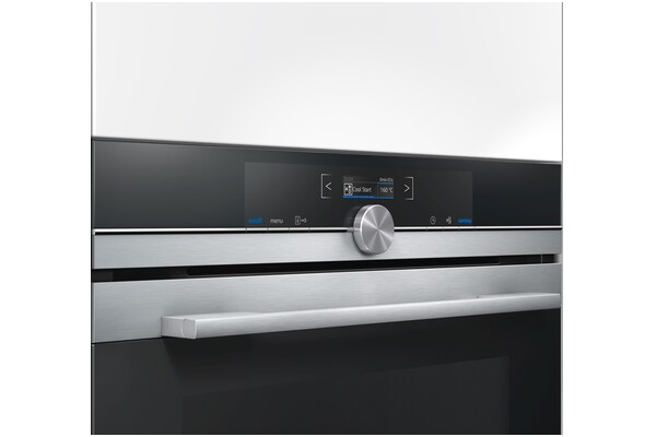 Piekarnik do zabudowy Siemens HB634GBS1 iQ700 elektryczny srebrno-czarny